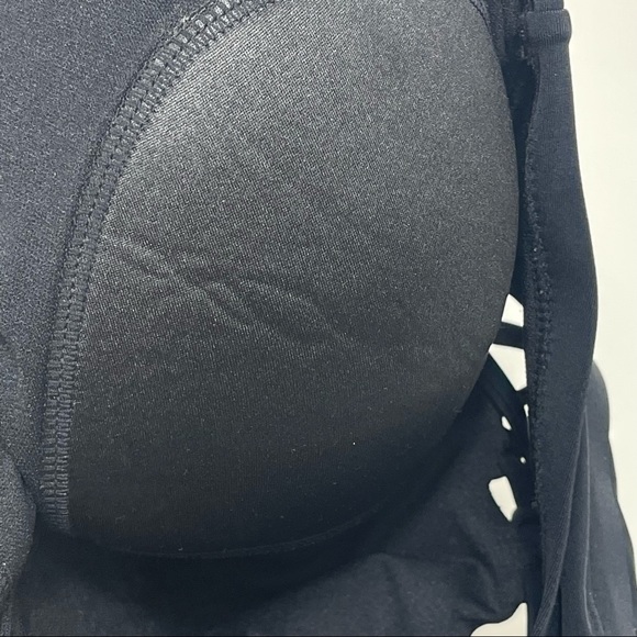 AVA & VIV one piece swimsuit open tie sides plus size 18 padded bra halter tie - Picture 5 of 8